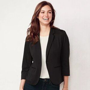 Style & Co Black Blazer with Classic Lapels